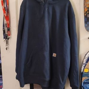 Carharrt rain defense men's Hoodie, dark navy blue. 3XL Tall